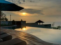 Villa Rose in Pandawa Cliff Estate, Pool at sunset